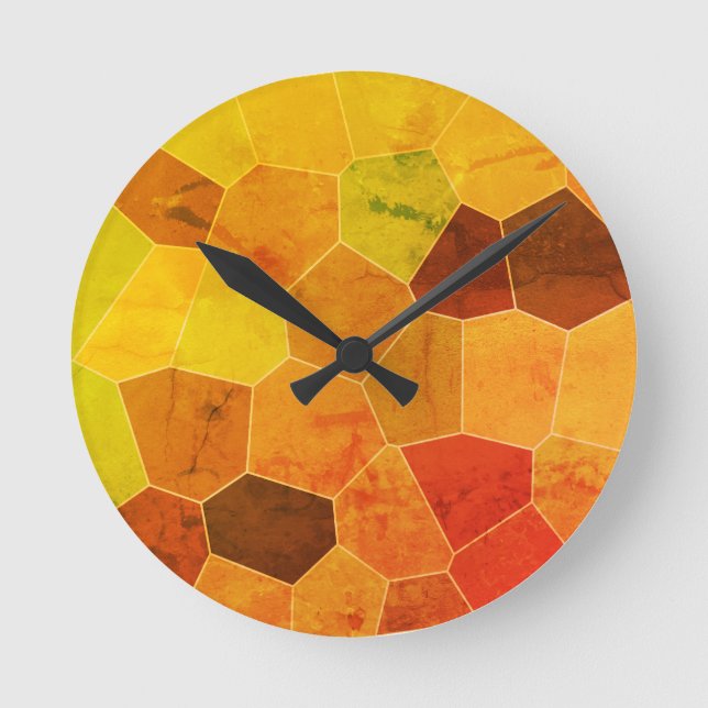 Cool Unique Rustic Pattern Round Clock (Front)