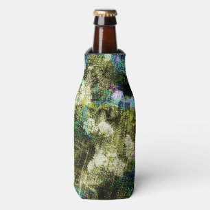 Cool, unique, trendy digital art of flower pattern bottle cooler