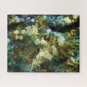 Cool, unique, trendy digital art of flower pattern jigsaw puzzle