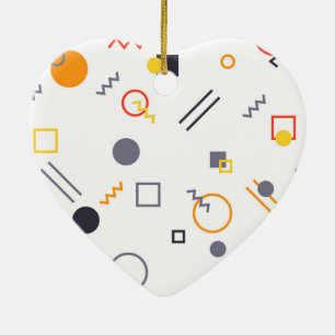 Cool, unique, trendy, urban abstract illustration ceramic tree decoration