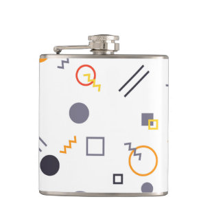 Cool, unique, trendy, urban abstract illustration hip flask