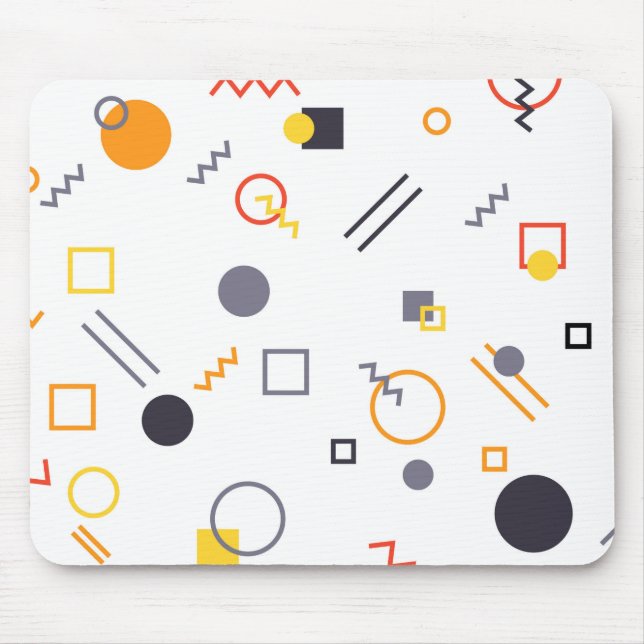 Cool, unique, trendy, urban abstract illustration mouse mat (Front)