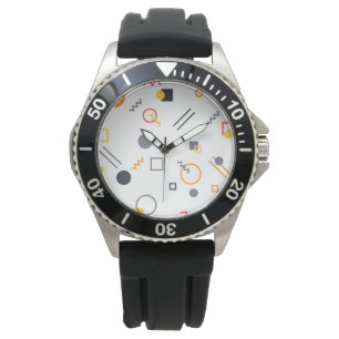 Cool, unique, trendy, urban abstract illustration watch