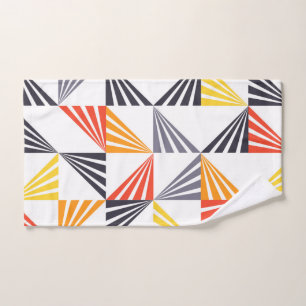 Cool, unique, trendy, urban, colorful triangles hand towel