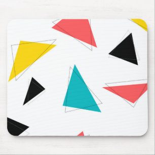 Cool, unique, trendy, urban colorful triangles mouse mat