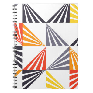 Cool, unique, trendy, urban, colorful triangles notebook