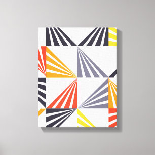 Cool, unique, trendy, urban, colourful triangles canvas print