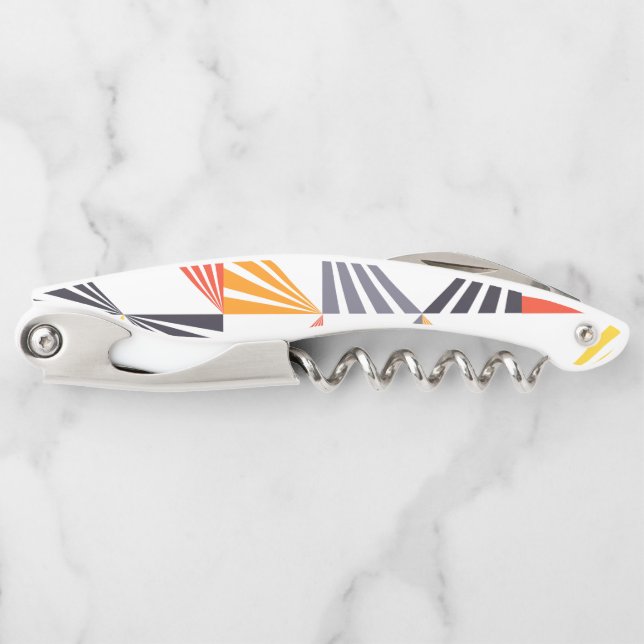 Cool, unique, trendy, urban, colourful triangles corkscrew (Front)