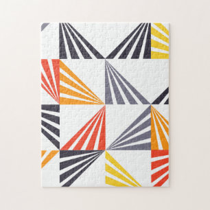 Cool, unique, trendy, urban, colourful triangles jigsaw puzzle
