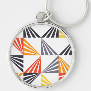 Cool, unique, trendy, urban, colourful triangles key ring