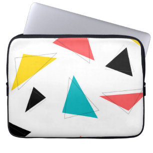 Cool, unique, trendy, urban colourful triangles laptop sleeve