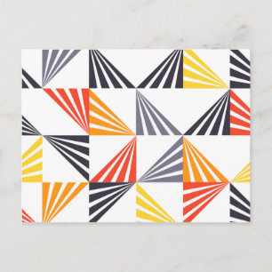 Cool, unique, trendy, urban, colourful triangles postcard