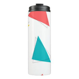 Cool, unique, trendy, urban colourful triangles thermal tumbler