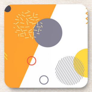 Cool, unique, trendy, urban geometric illustration coaster