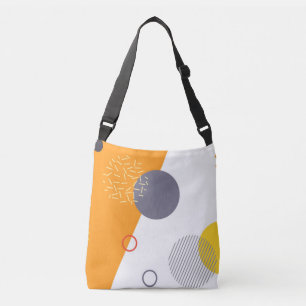 Cool, unique, trendy, urban geometric illustration crossbody bag