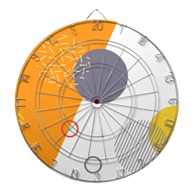 Cool, unique, trendy, urban geometric illustration dartboard (Front)