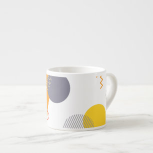 Cool, unique, trendy, urban geometric illustration espresso cup