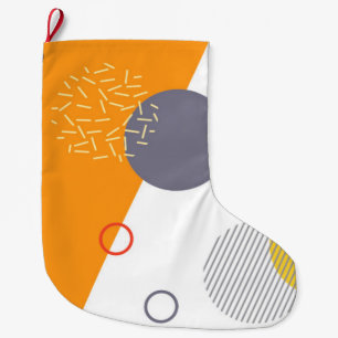 Cool, unique, trendy, urban geometric illustration large christmas stocking