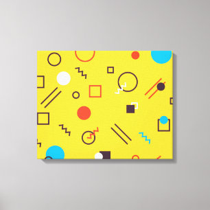 Cool, unique, trendy, urban geometric Memphis Canvas Print