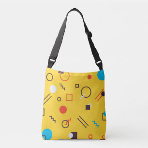 Cool, unique, trendy, urban geometric Memphis Crossbody Bag