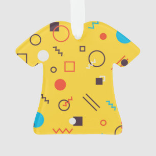 Cool, unique, trendy, urban geometric Memphis Ornament
