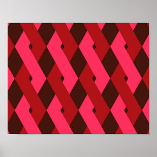 Cool, unique, trendy, urban geometric shapes poster