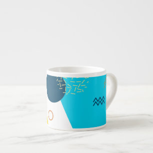 Cool, unique, trendy, urban, Memphis illustration Espresso Cup