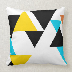 Cool, unique, trendy, urban, modern triangles cushion