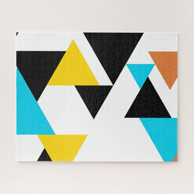 Cool, unique, trendy, urban, modern triangles jigsaw puzzle (Horizontal)