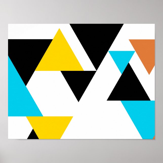 Cool, unique, trendy, urban, modern triangles poster (Front)