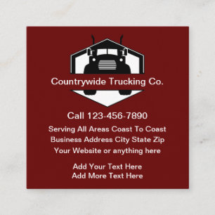 Cool Unique Trucking Service Business Cards