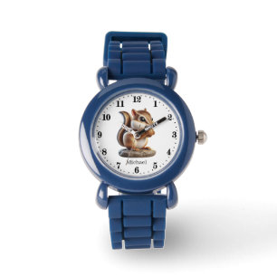 Cool unisex chipmunk add name watch