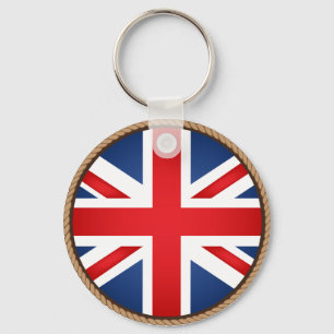 Cool United Kingdom Flag Seal Key Ring