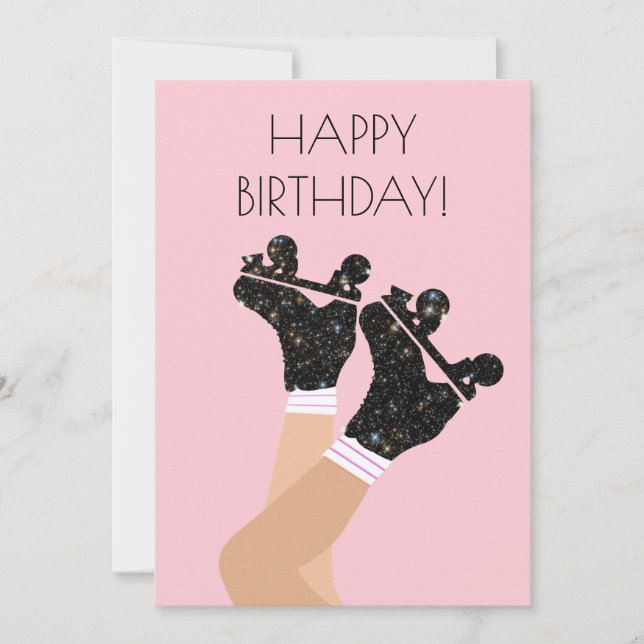 Cool Universe Roller Skates Derby Birthday  Invitation (Front)
