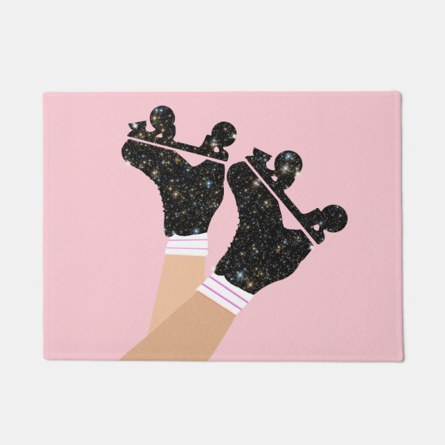 Cool Universe Roller Skates Derby Skater Gift  Doormat (Front)