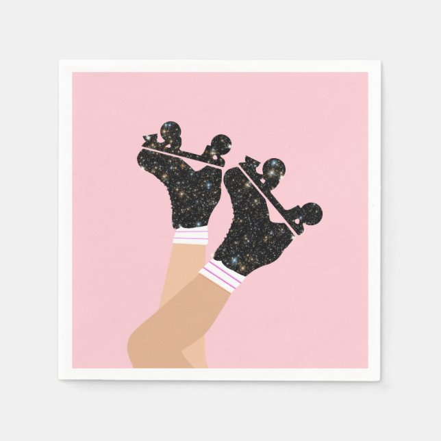 Cool Universe Roller Skates Derby Skater Gift  Napkin (Front)