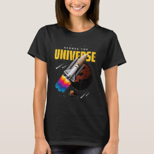 Cool Universe Space Shuttle Illustration Graphic D T-Shirt