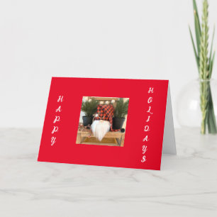 COOL UPBEAT SANTA GNOME SAYS "MERRY CHRISTMAS" HOL HOLIDAY CARD