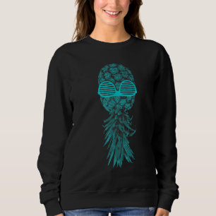 Cool Upside Down Pineapple With Sunglasses Swinger Sweatshirt