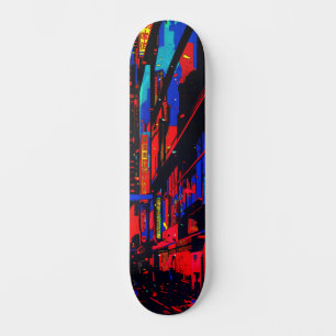 Cool Urban City Scape Street Art Inspired Deck Skateboard