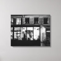 Cool, urban modern Parisian night photo