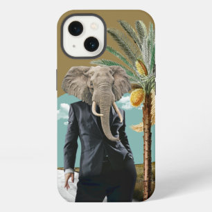Cool Urban Safari Wild Man Collage iPhone 13 Case