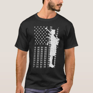 Cool US Flag Bagpiper For Men Women Bagpipe Player T-Shirt