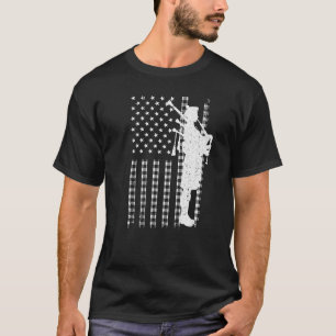 Cool US Flag Bagpiper For Men Women Bagpipe Player T-Shirt
