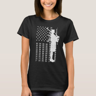 Cool US Flag Bagpiper For Men Women Bagpipe Player T-Shirt