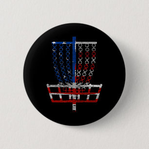 Cool Us Flag Disc Golf Sket - Fourth Of July Disc 6 Cm Round Badge