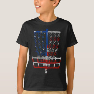 Cool Us Flag Disc Golf Sket - Fourth Of July Disc T-Shirt