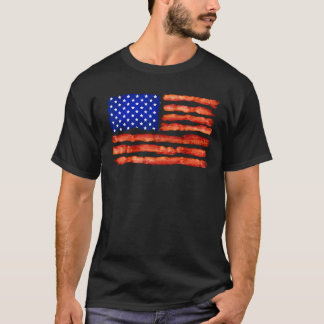 Cool USA Bacon Flag Funny Foodie Patriot Meat Eate T-Shirt