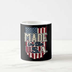 Cool USA Flag Design Made in the USA Coffee Mug