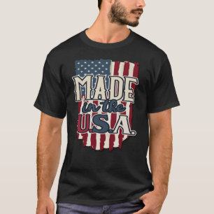 Cool USA Flag Design Made in the USA T-Shirt